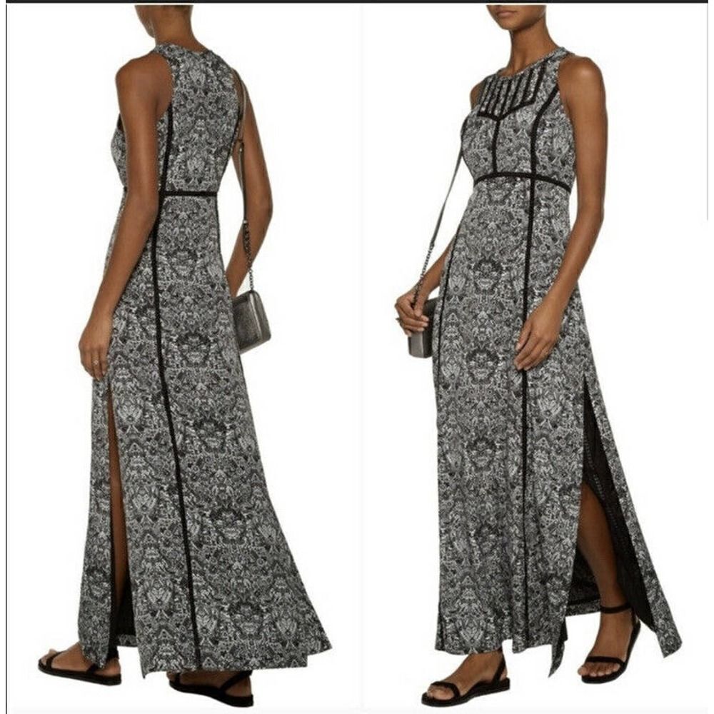 IRO Women’s Black/White Ridge Maxi Night Out Dress Size 36
